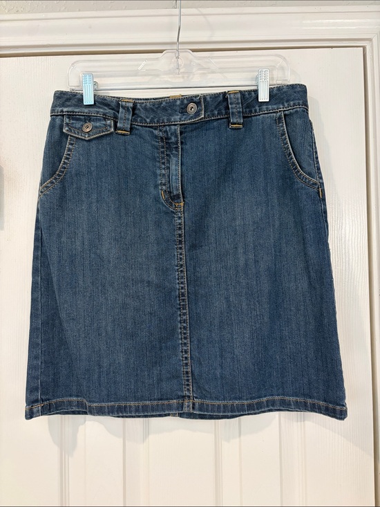 Ann Taylor Dresses & Skirts - Ann Taylor Medium Blue Denim Midi Skirt